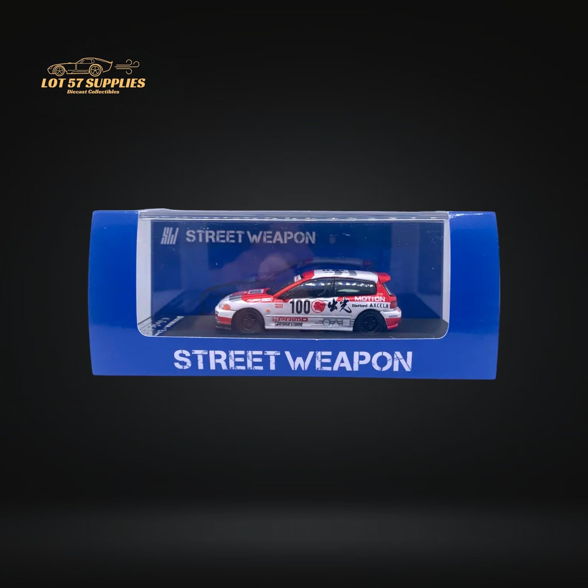 Street Weapon Honda Civic EG6 Idemitsu Street Edition 1:64 - Collectors World Toys