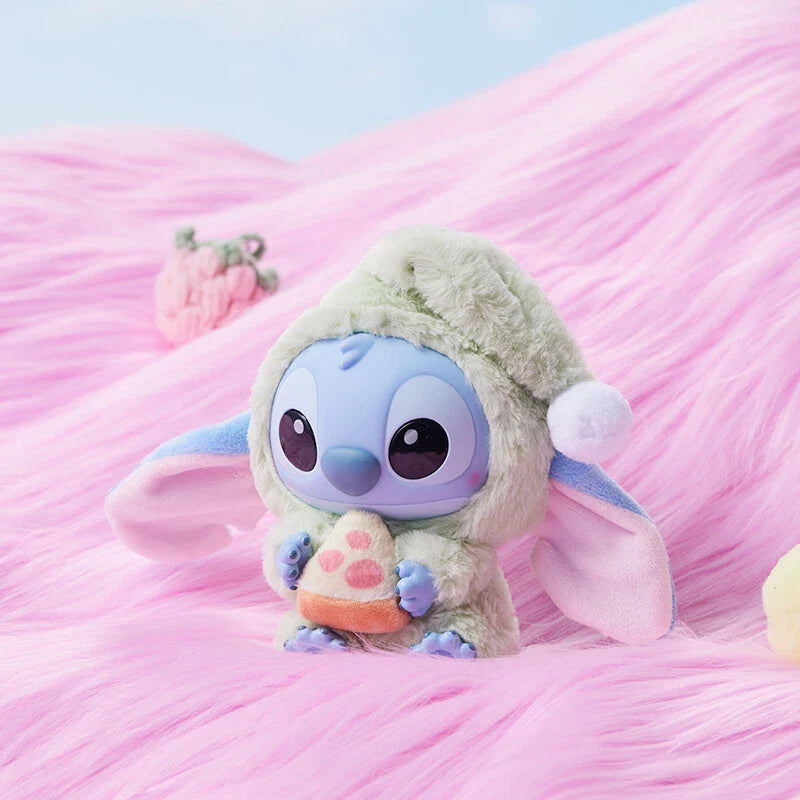[In Stock] MINISO Stitch Eat Something Before Sleep Plush Keychain Blind Box