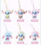 [In Stock] MINISO Stitch Eat Something Before Sleep Plush Keychain Blind Box