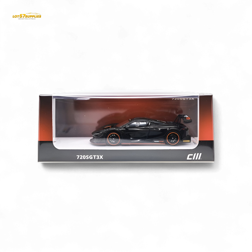 CM MODEL McLaren 720SGT3X - Black 1:64
