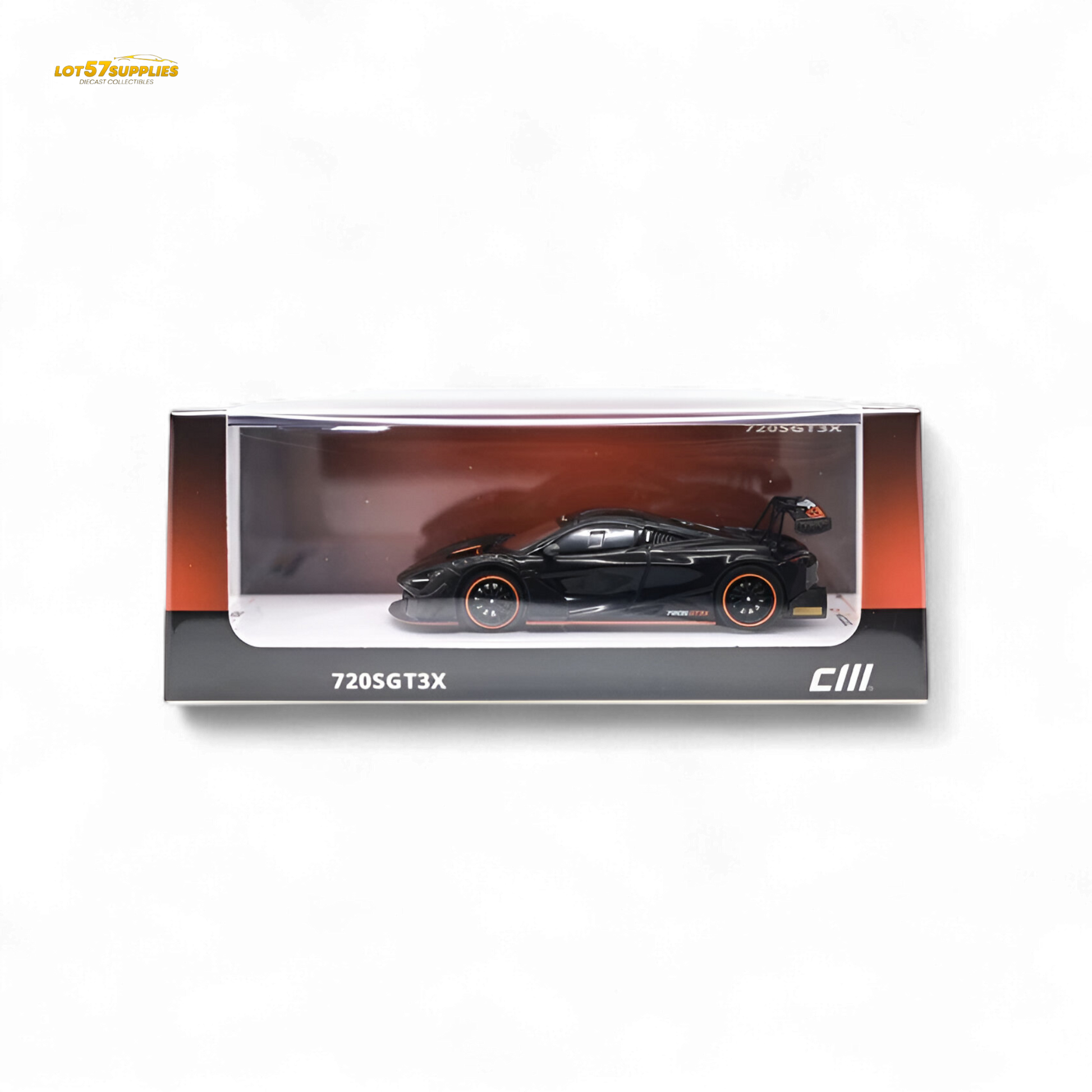 CM MODEL McLaren 720SGT3X - Black 1:64