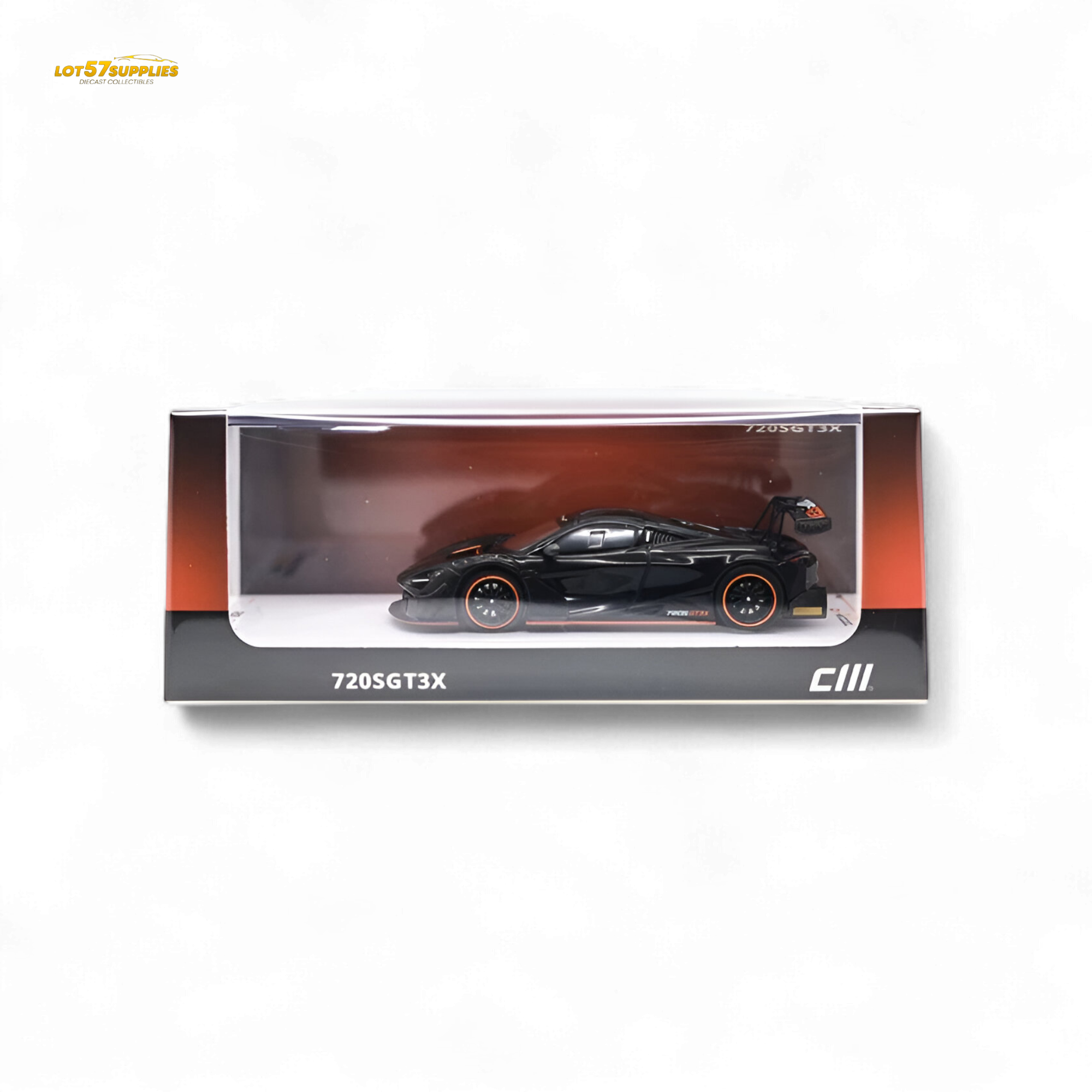 CM MODEL McLaren 720SGT3X - Black 1:64