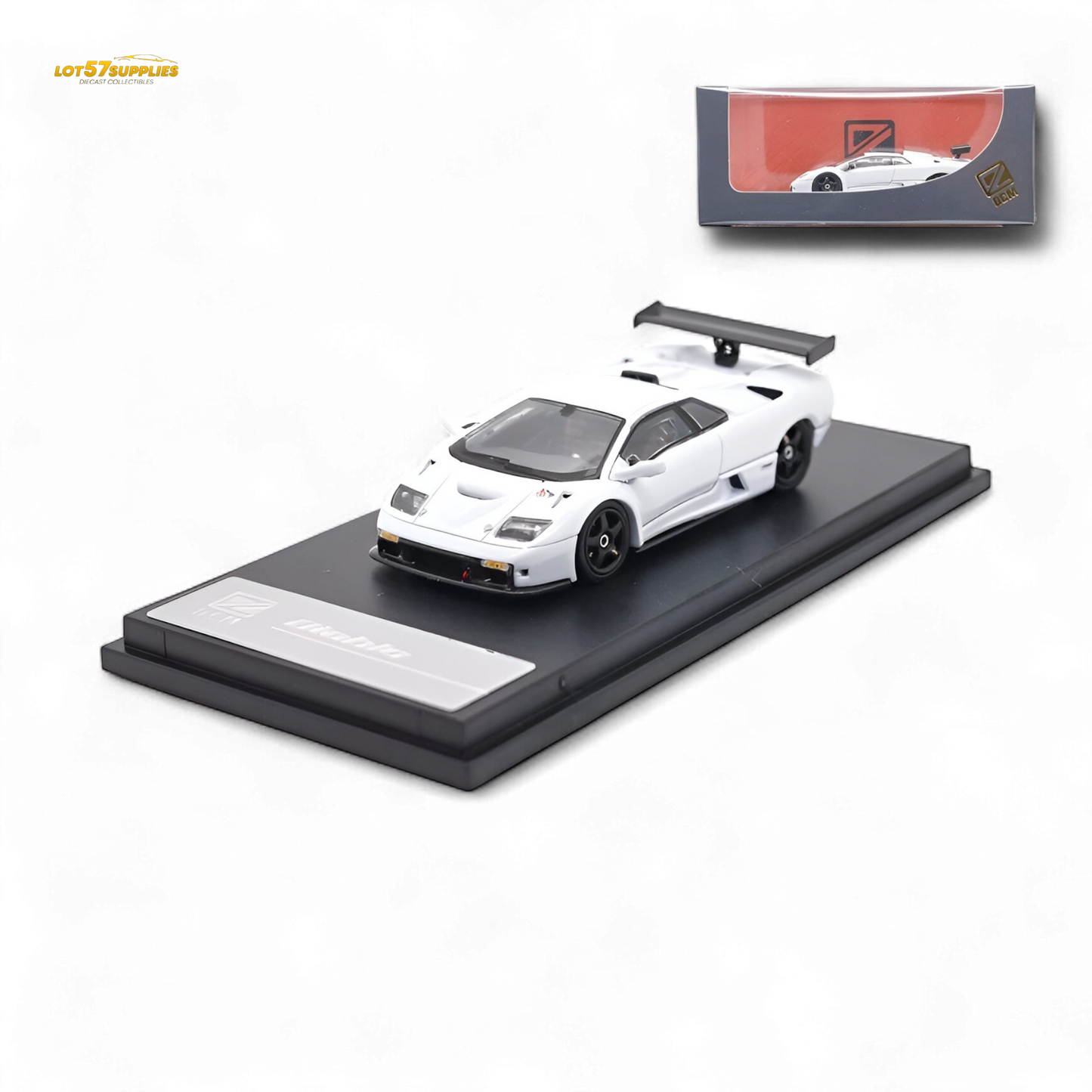 DCM Lamborghini Diablo GT-R White Diecast Model 1:64 Limited to 500 Pcs