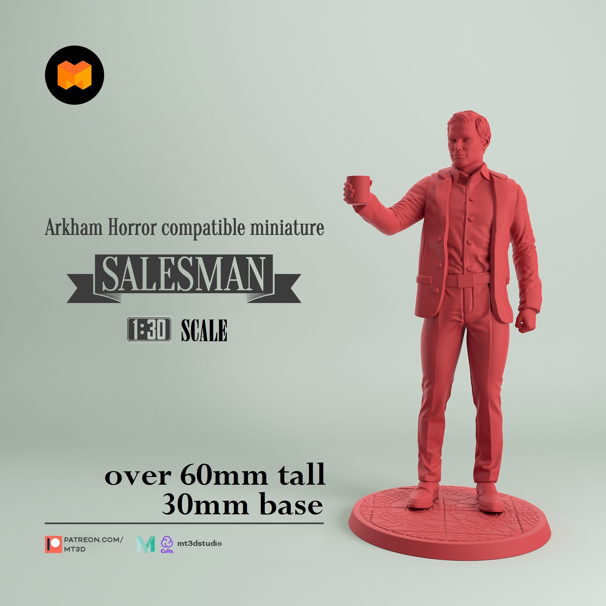 Arkham Compatible Investigator: The Salesman (Bob Jenkins) - Collectors World Toys