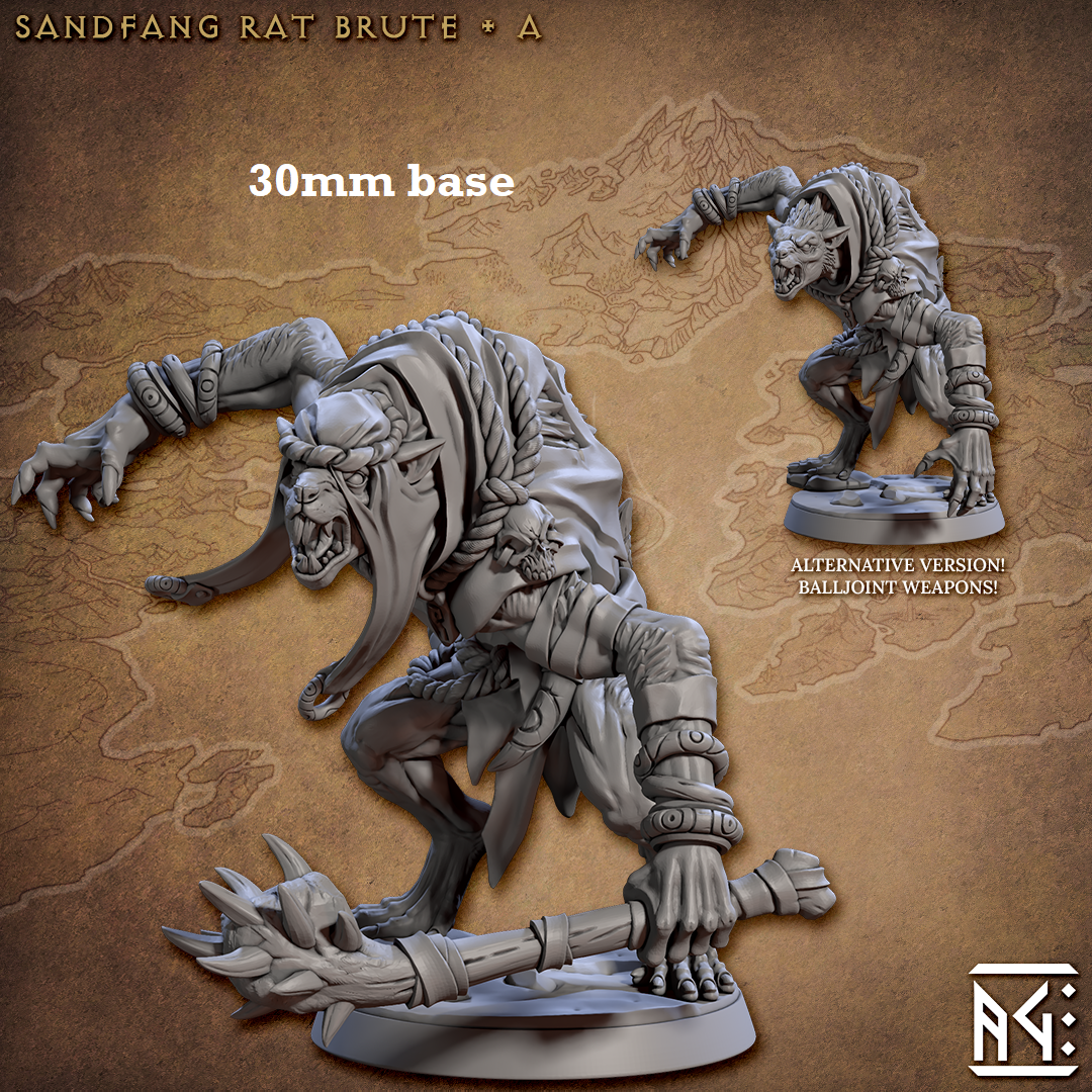 Sandfang Rat Brute: Sculpt A (Male Ratkin Fighter) Main image
