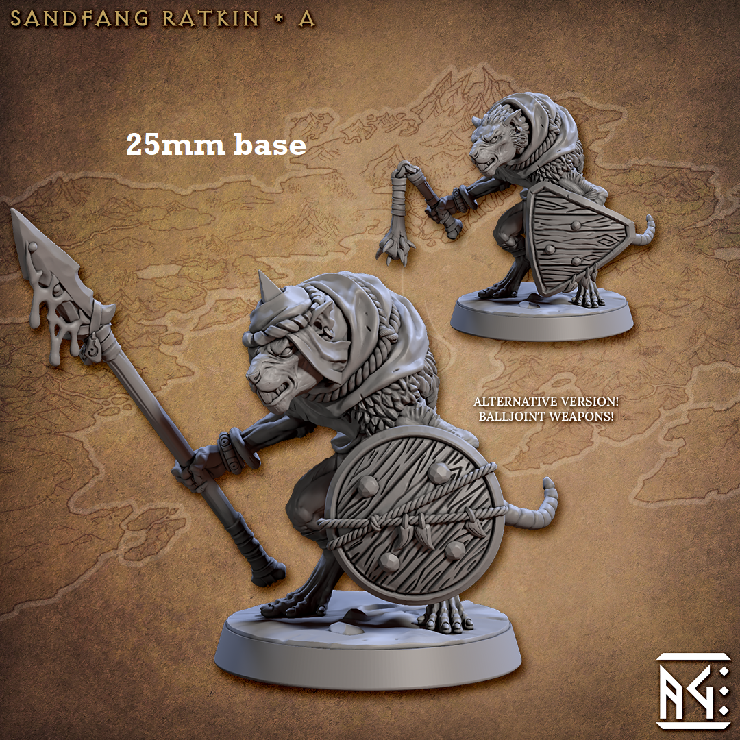 Sandfang Ratkin: Sculpt A (Male Ratkin Soldier)