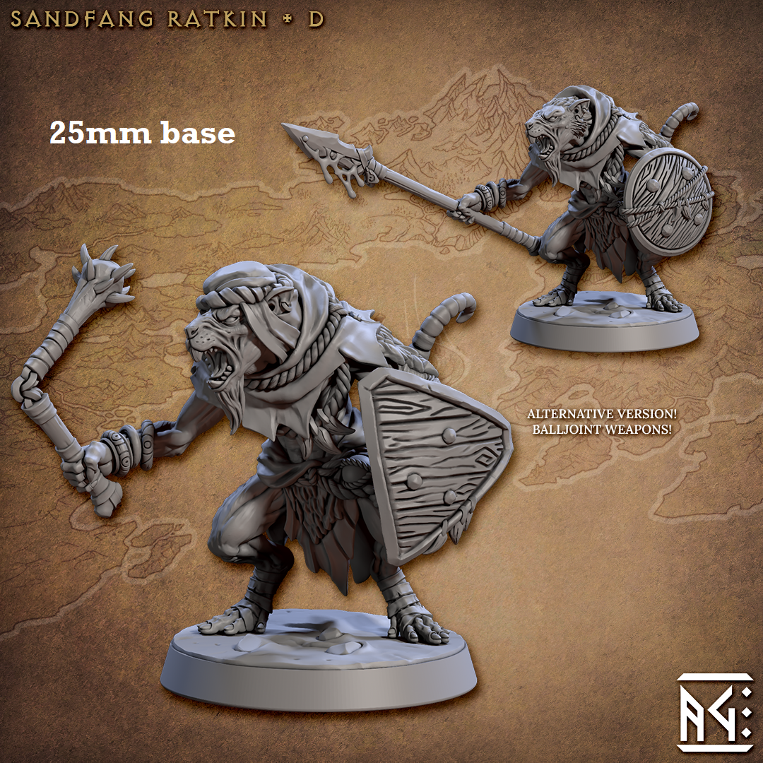 Sandfang Ratkin: Sculpt D (Male Ratkin Soldier) Main image