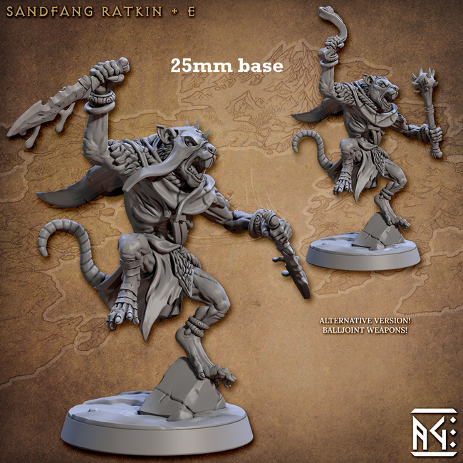 Sandfang Ratkin: Sculpt E (Male Ratkin Assassin) Hover Image