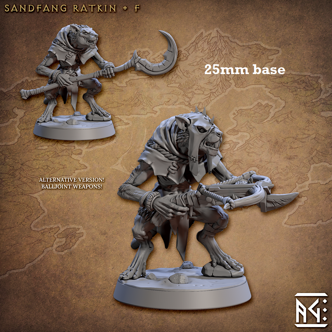 Sandfang Ratkin: Sculpt F (Male Ratkin Ranger / Soldier) - Collectors ...