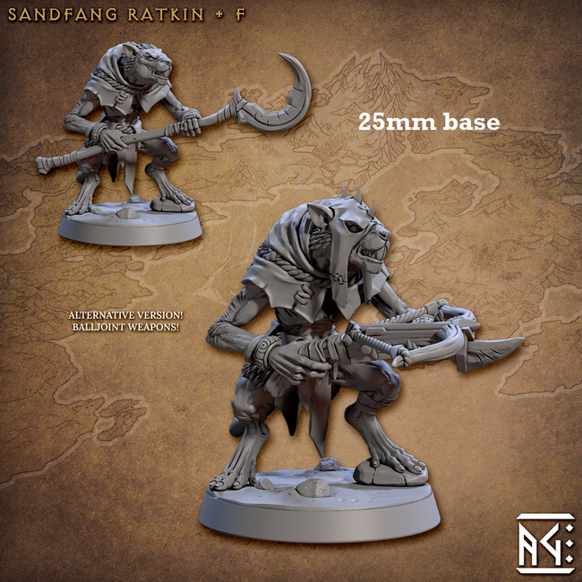 Sandfang Ratkin: Sculpt F (Male Ratkin Ranger / Soldier) - Hover Image