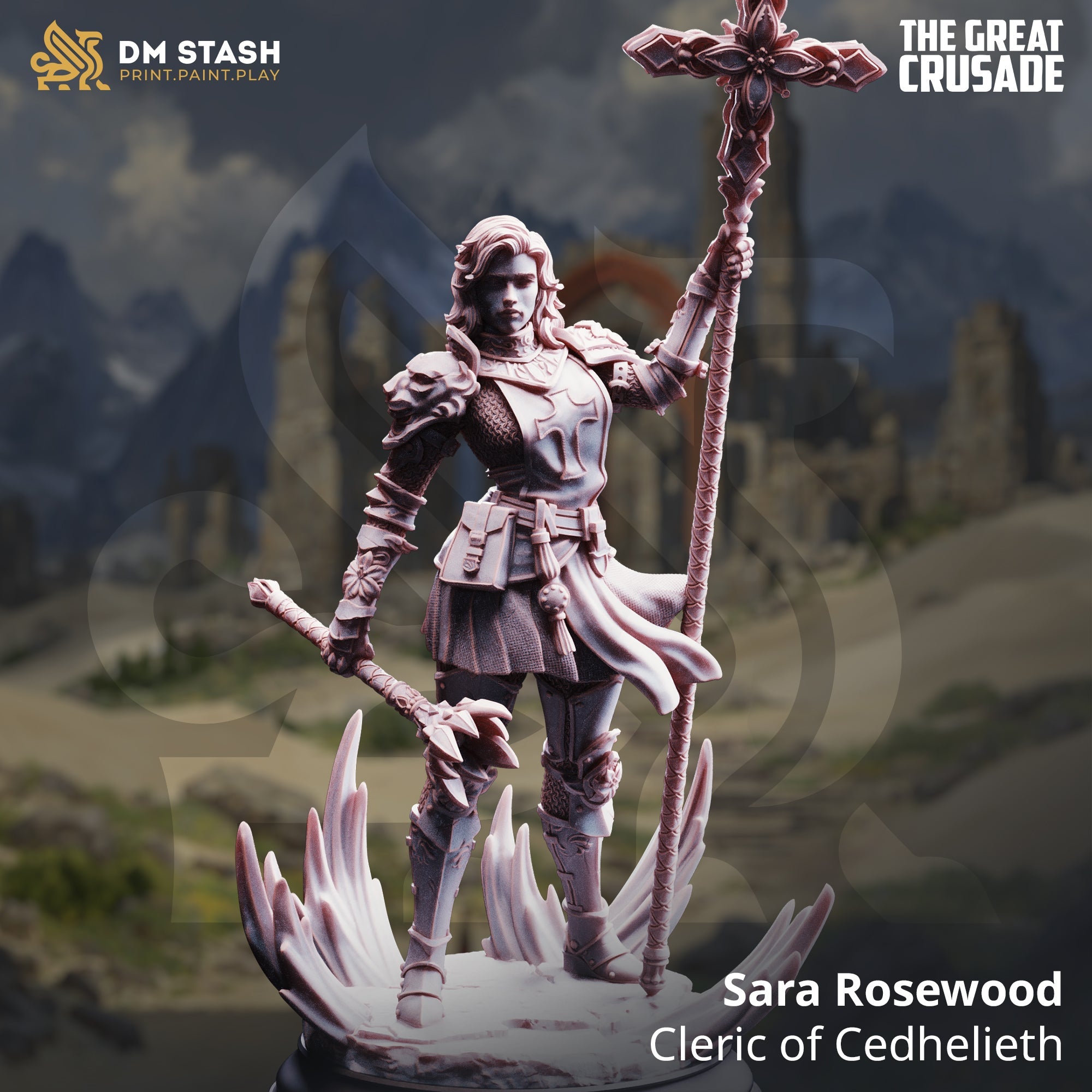 Sara Rosewood, Cleric of Cedhelieth (Female Human Cleric) Main image