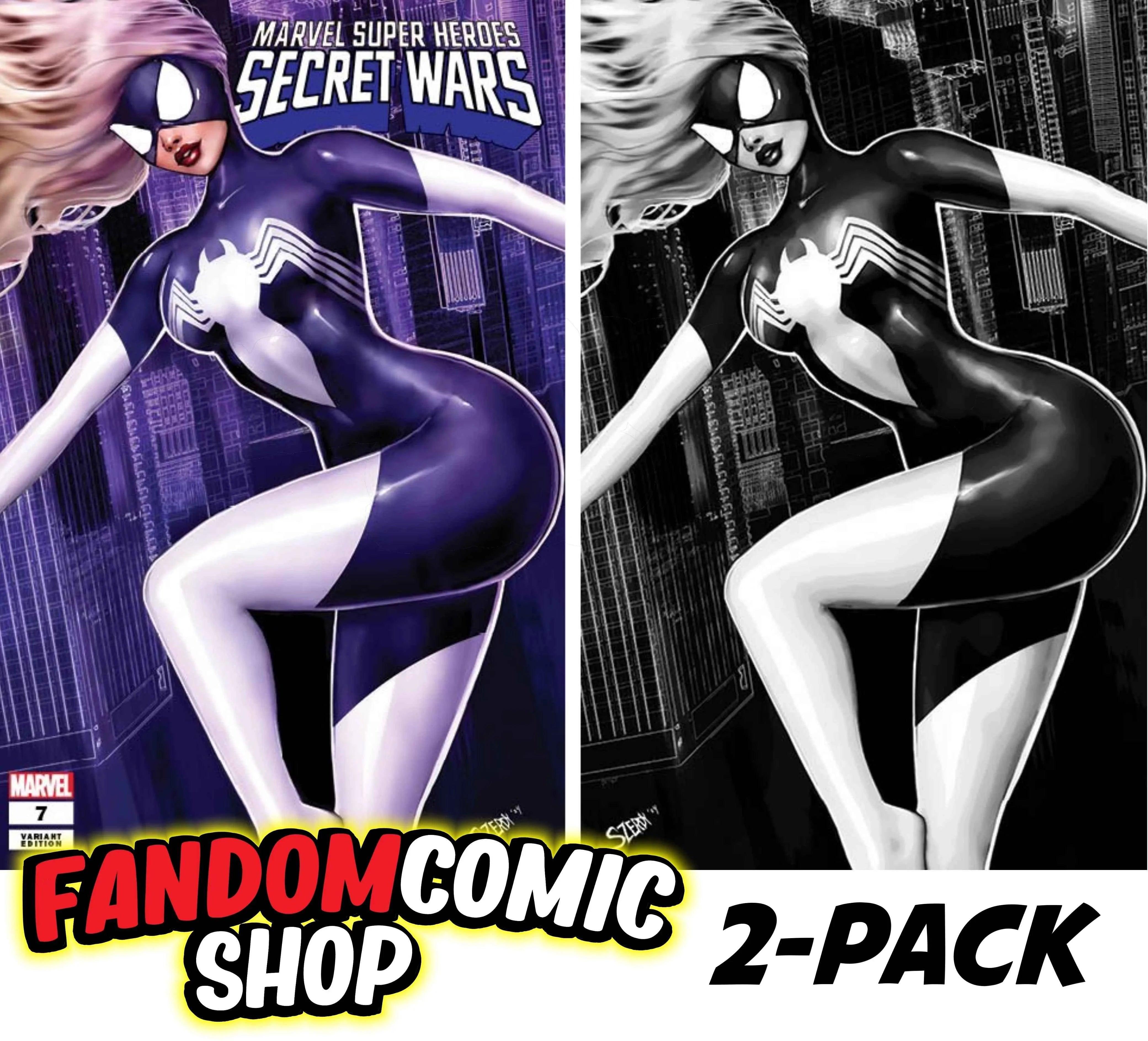 MARVEL SUPER HEROES SECRET WARS #7 FACSIMILE EDITION (NATHAN SZERDY EXCLUSIVE B&W TRADE/VIRGIN VARIANT SET) Main image