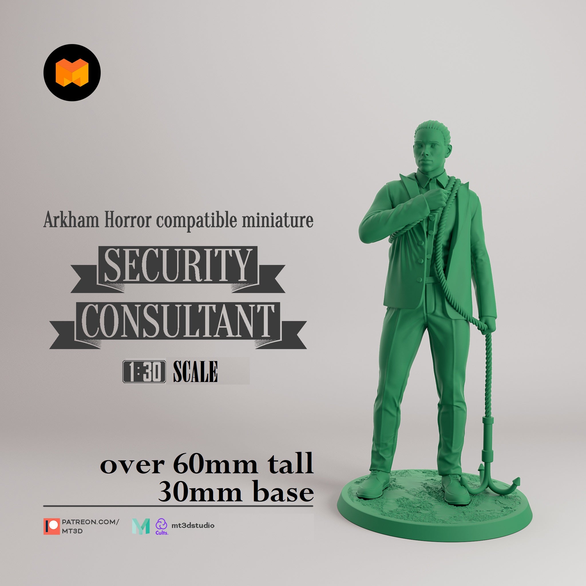 Arkham Compatible Investigator: The Security Consultant (Kymani Jones)
