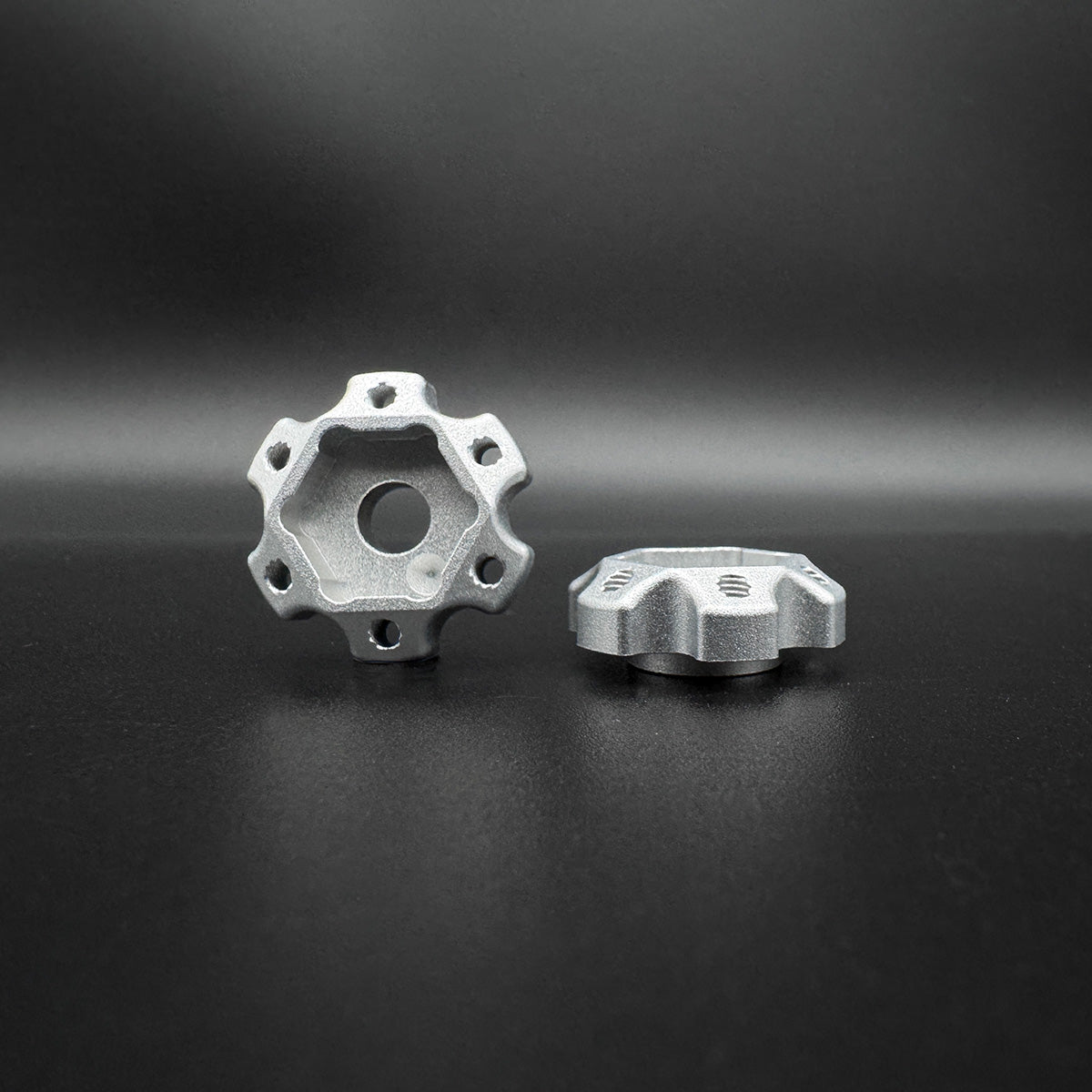 12mm Hex "DOT" Machined Aluminum Hubs (2) "1 DOT 2mm"