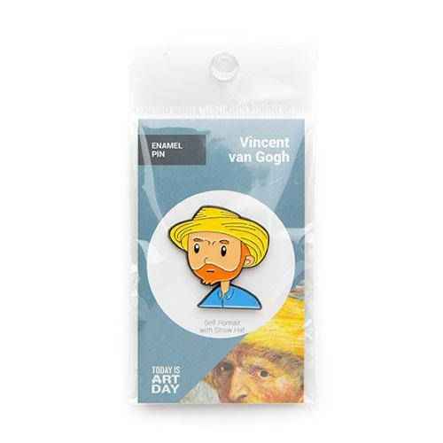 Self-Portrait with Straw Hat Enamel Pin - Today is Art Day