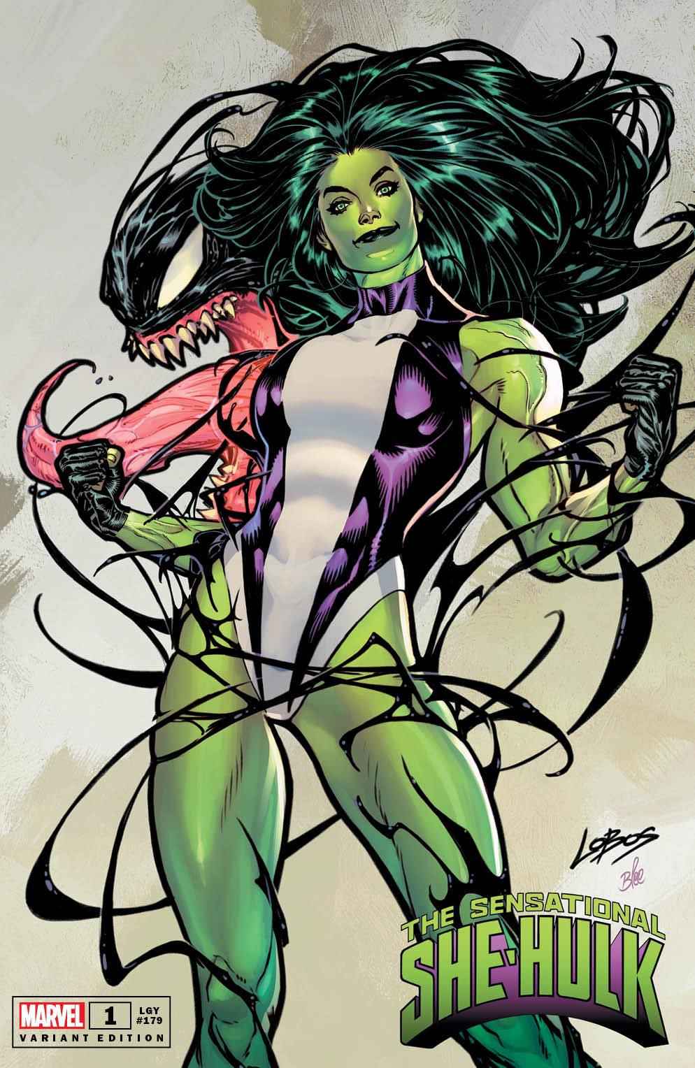 SENSATIONAL SHE-HULK #1 (PABLO "LOBOS" VILLALOBOS EXCLUSIVE VENOMIZED VARIANT) COMIC BOOK Main image