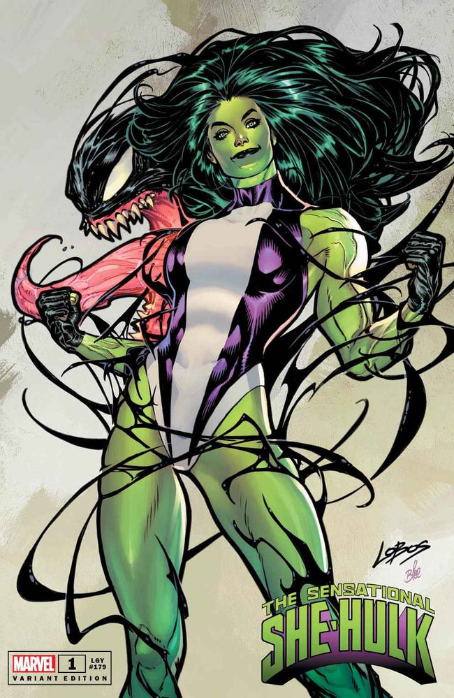 SENSATIONAL SHE-HULK #1 (PABLO "LOBOS" VILLALOBOS EXCLUSIVE VENOMIZED VARIANT) COMIC BOOK Hover Image
