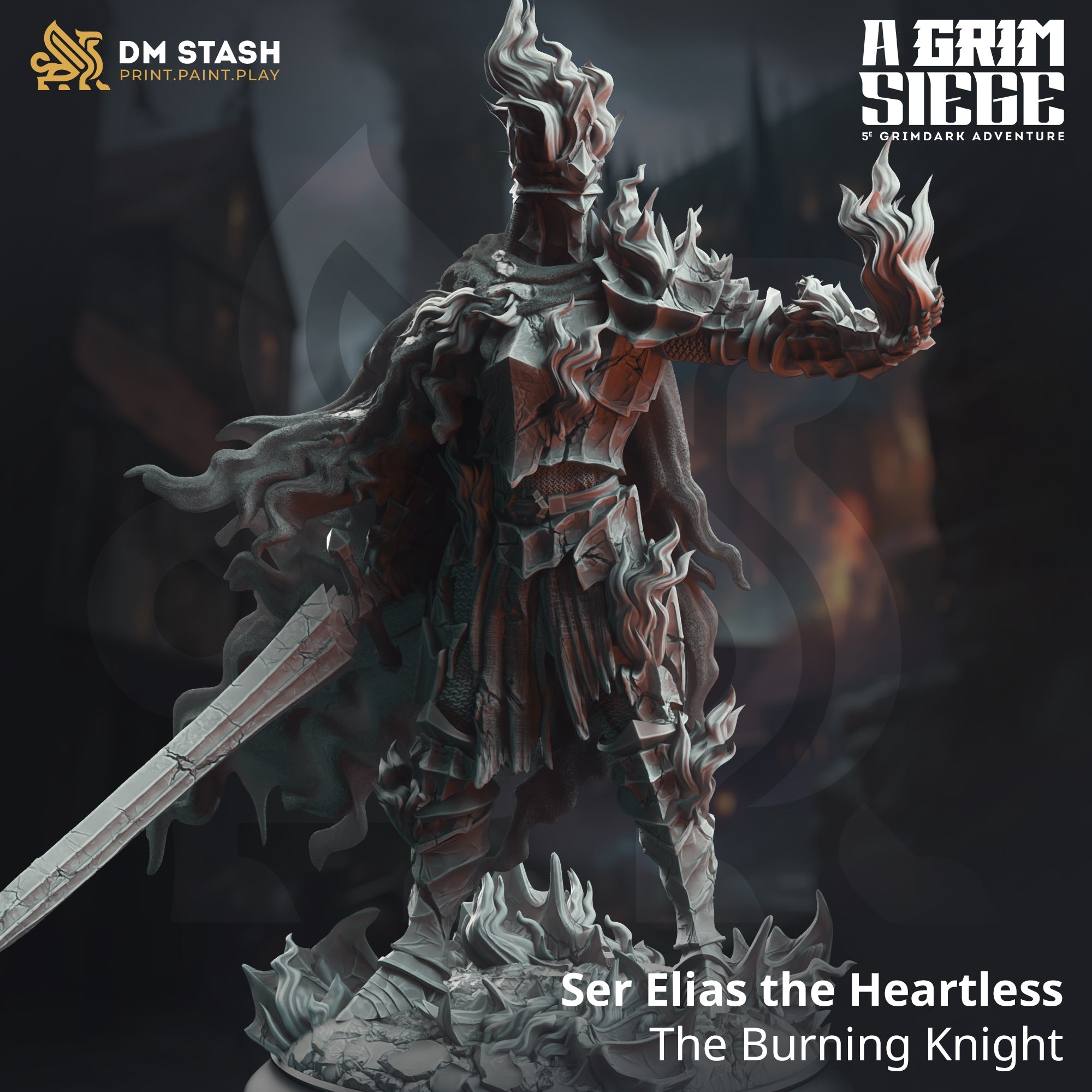Ser Elias the Heartless, The Burning Knight (Male Human Cursed Paladin) Main image