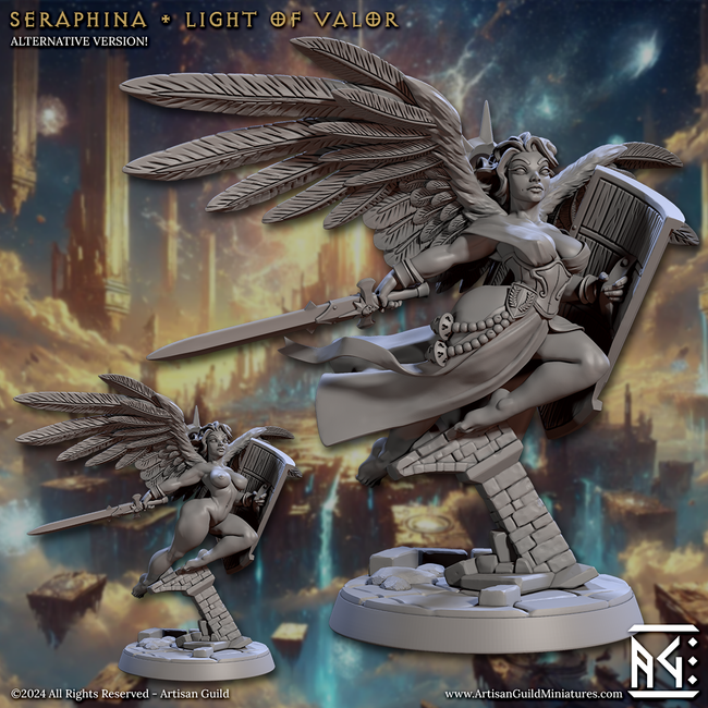 Seraphina, Light of Valor (Female Angel Fighter) Hover Image