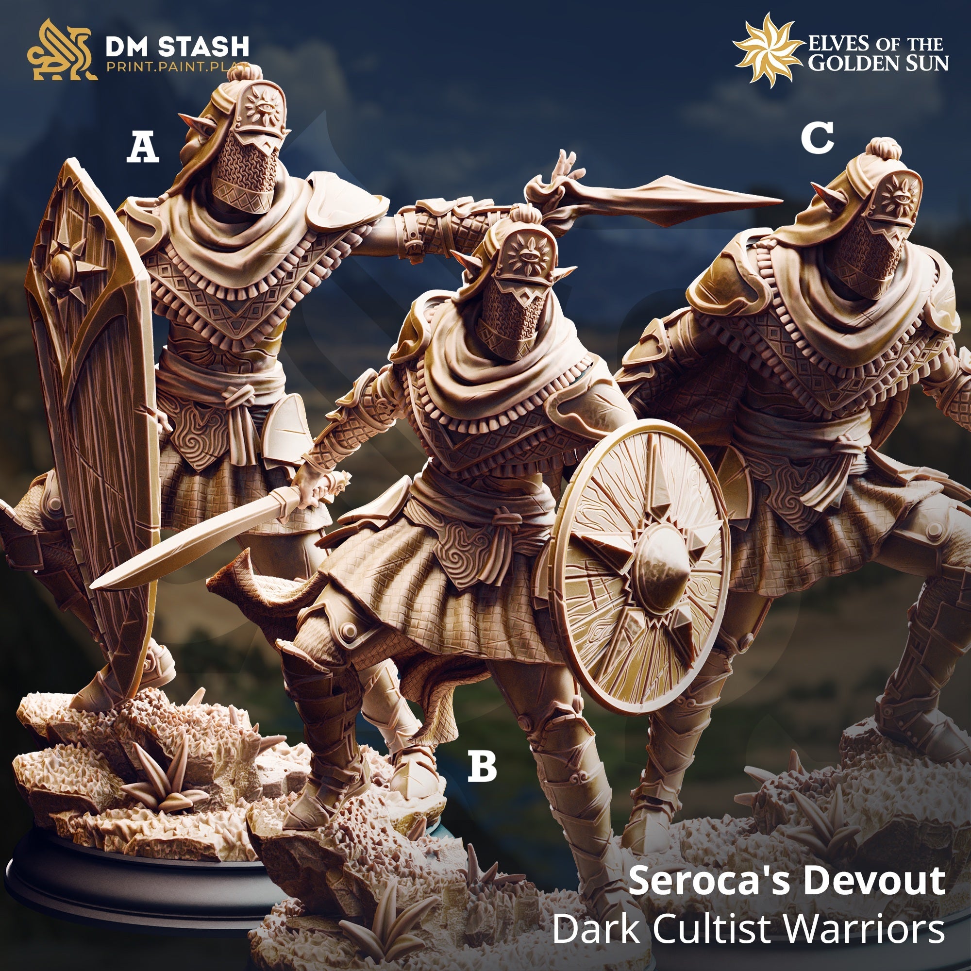 Seroca's Devout, Dark Cultist Warriors (Sun Elf Soldiers) Main image