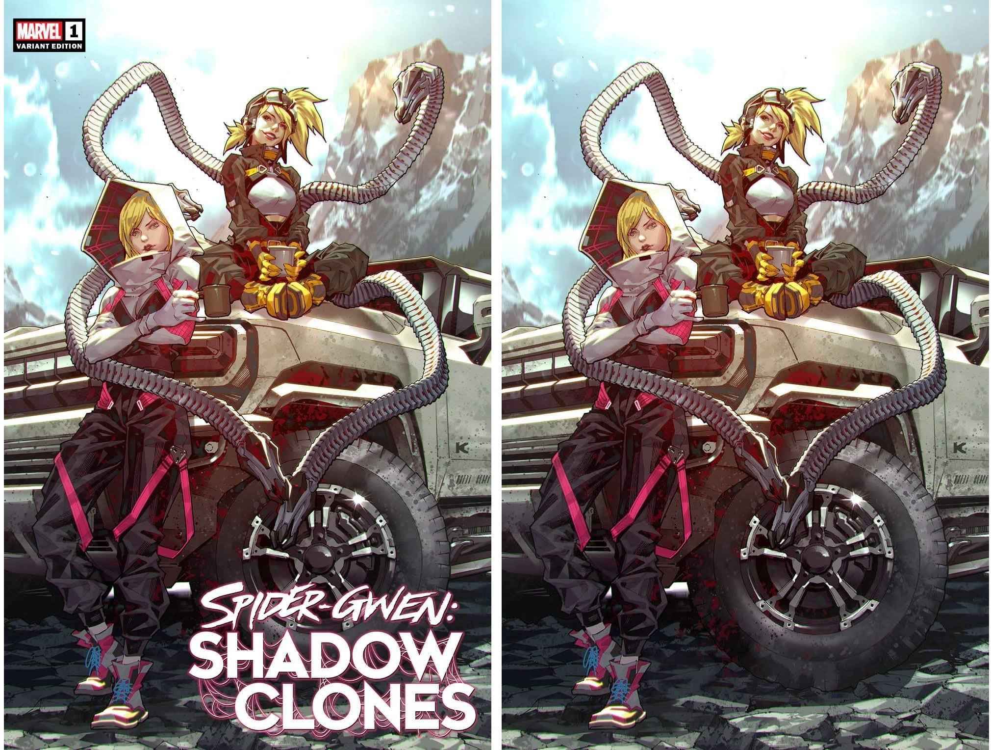 SPIDER-GWEN: SHADOW CLONES #1 (KAEL NGU EXCLUSIVE TRADE/VIRGIN VARIANT SET)(2023) COMIC BOOK