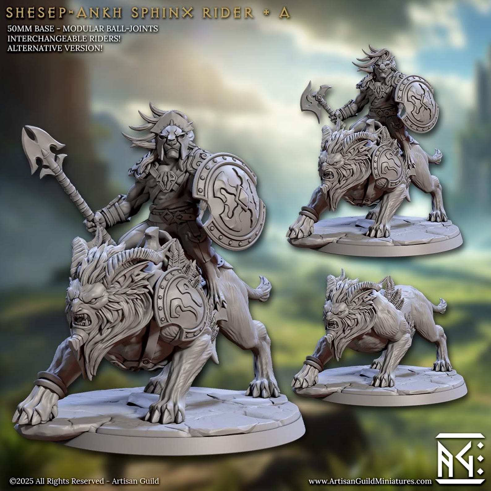 Shesep-Ankh Sphinx Rider: Sculpt A (Leonin Cavalry Unit)