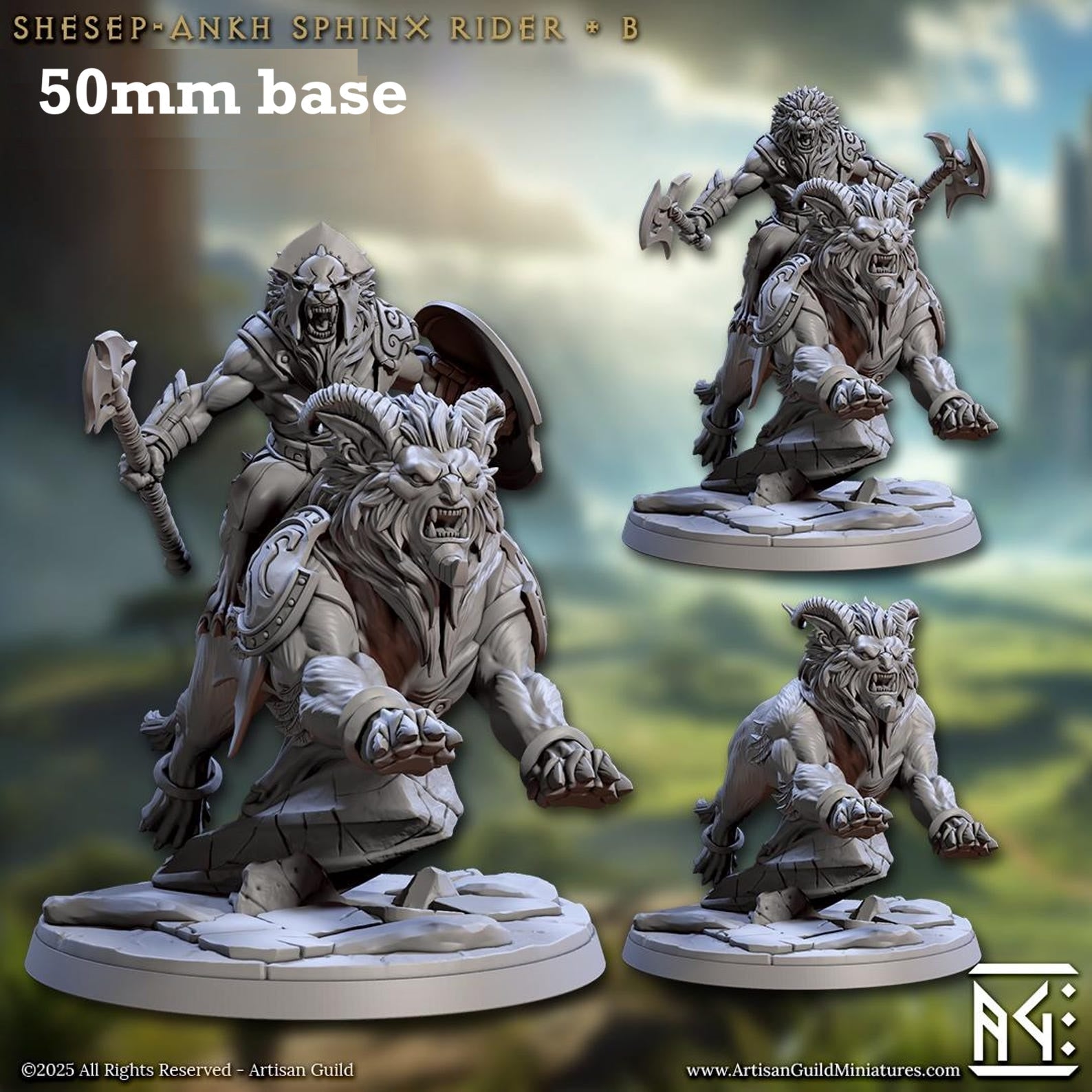 Shesep-Ankh Sphinx Rider: Sculpt B (Leonin Cavalry Unit) Main image