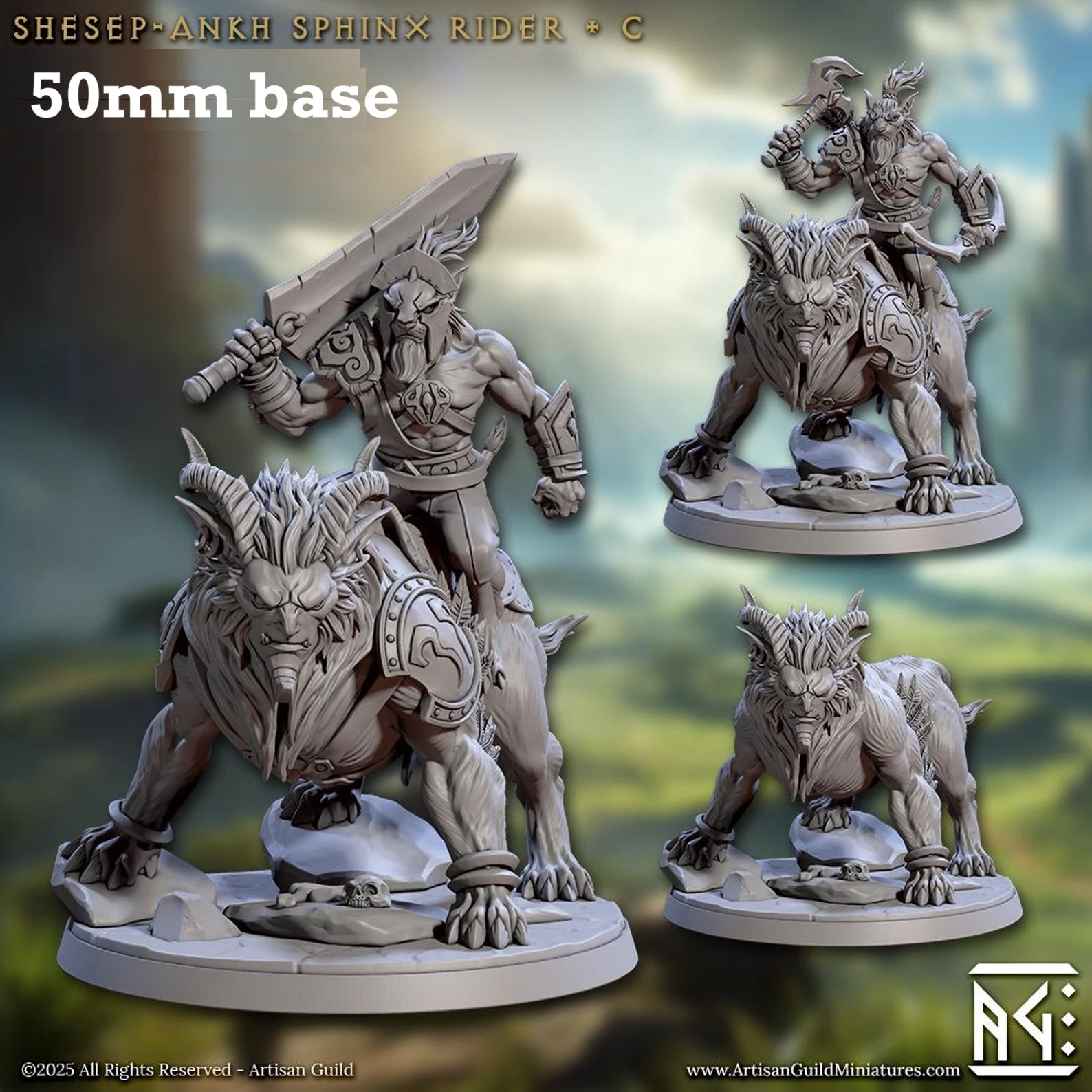 Shesep-Ankh Sphinx Rider: Sculpt C (Leonin Cavalry Unit)