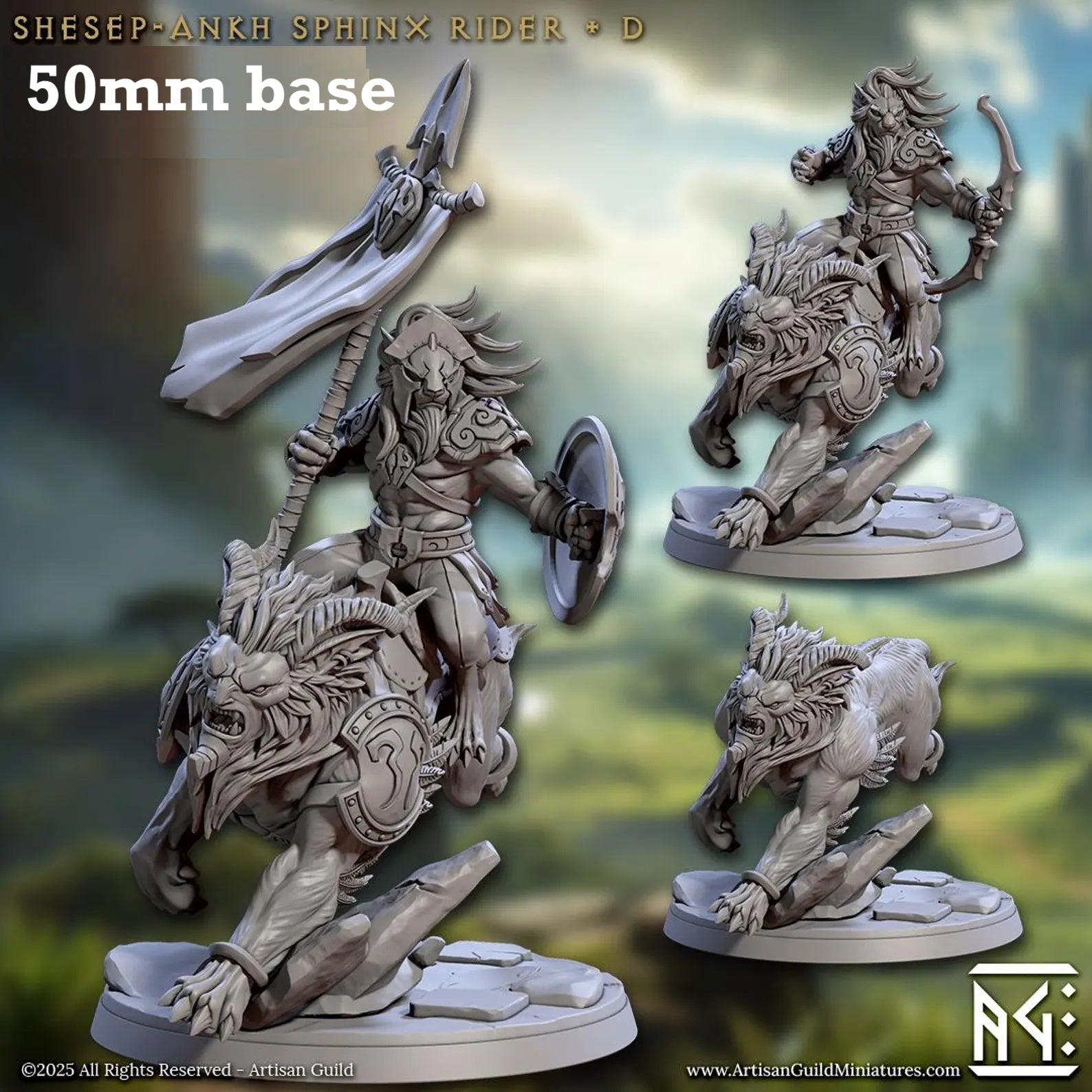 Shesep-Ankh Sphinx Rider: Sculpt D (Leonin Cavalry Unit) Main image
