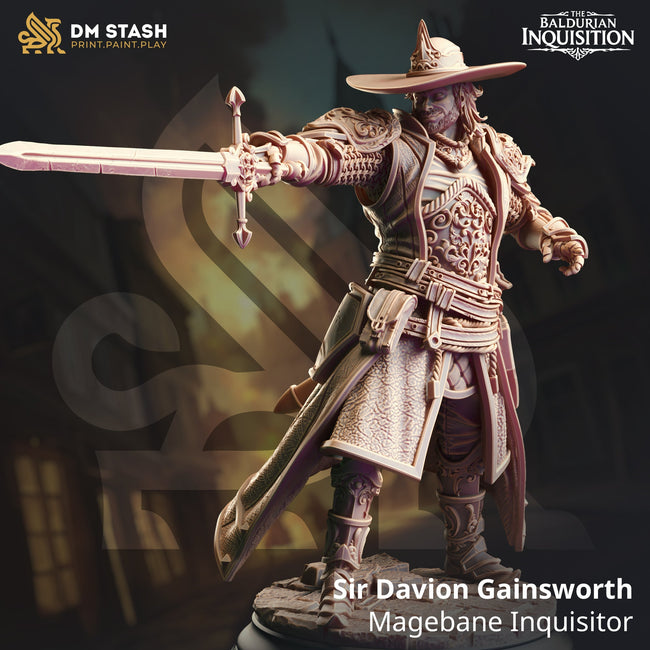 Sir Davion Gainsworth, Magebane Inquisitor (Male Human Duelist) Hover Image