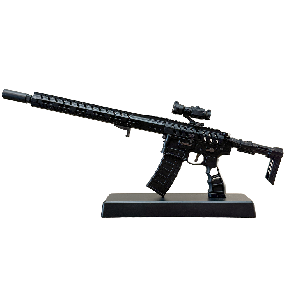 1/3 Scale Diecast AR15 Skeleton Model, Black
