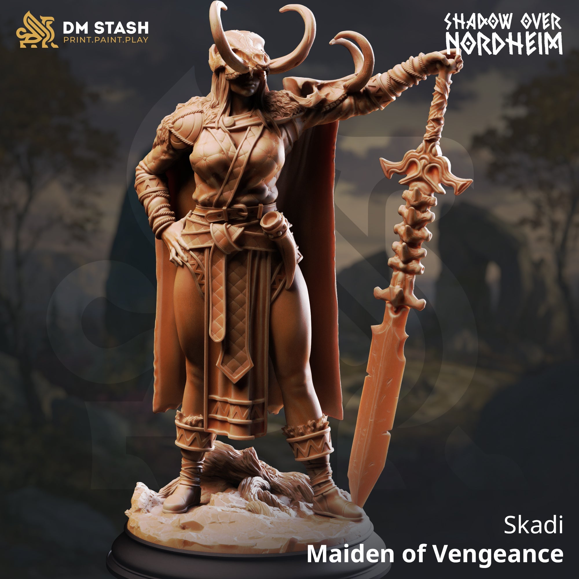 Skadi, Maiden of Vengeance (Male Human Barbarian)
