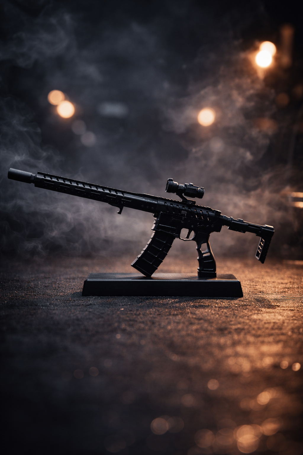 1/3 Scale Diecast AR15 Skeleton Model, Black
