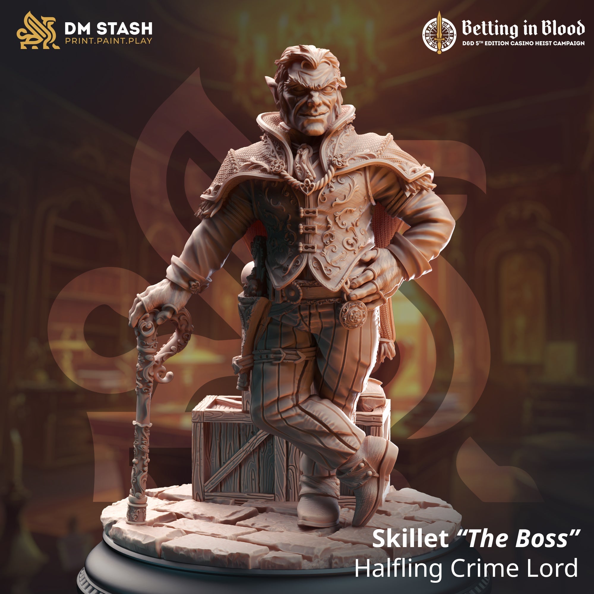Skillet "The Boss", Crime Lord (Male Halfling Noble) -