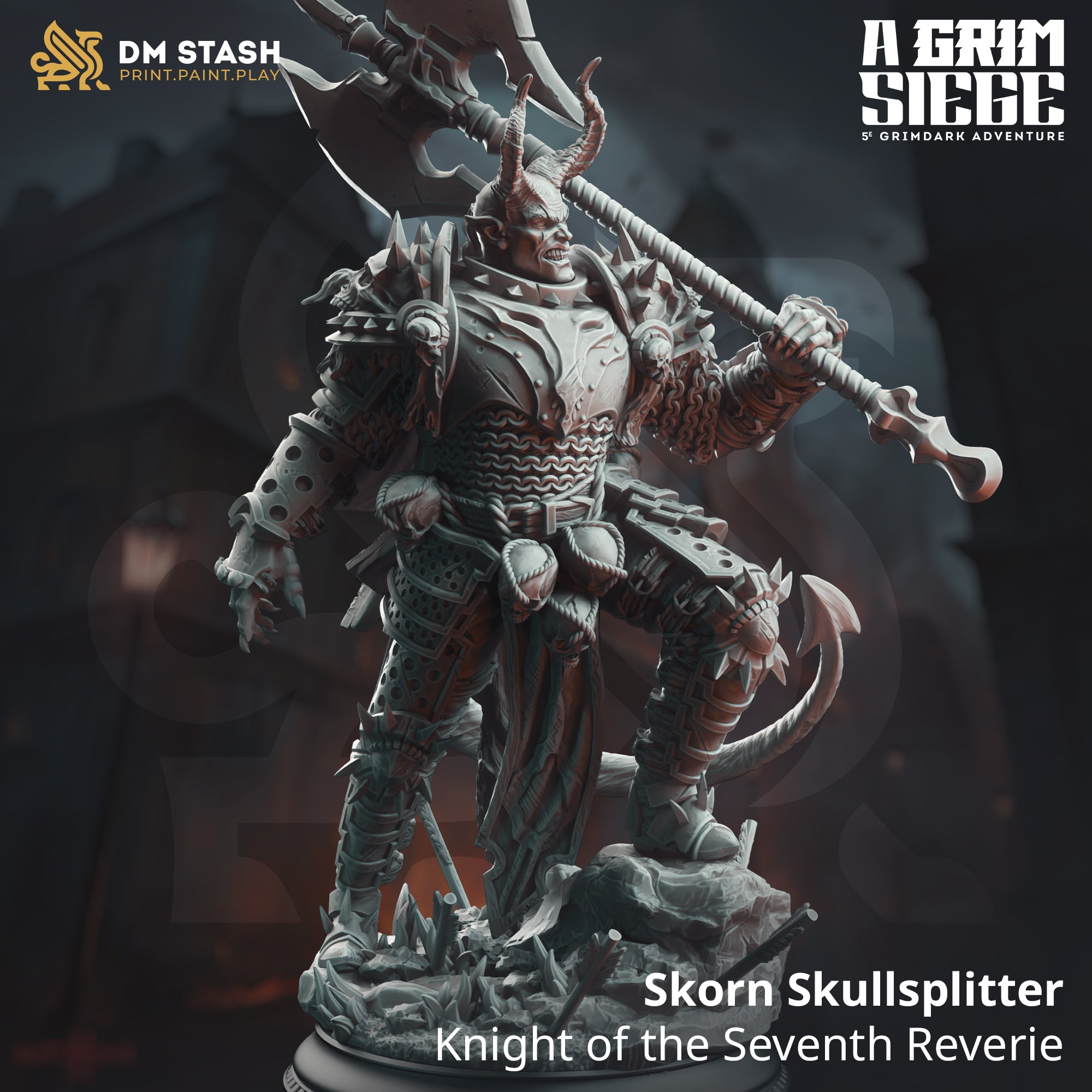 Skorn Skullsplitter, Knight of the Seventh Reverie (Male Nosmeni Barbarian) Main image