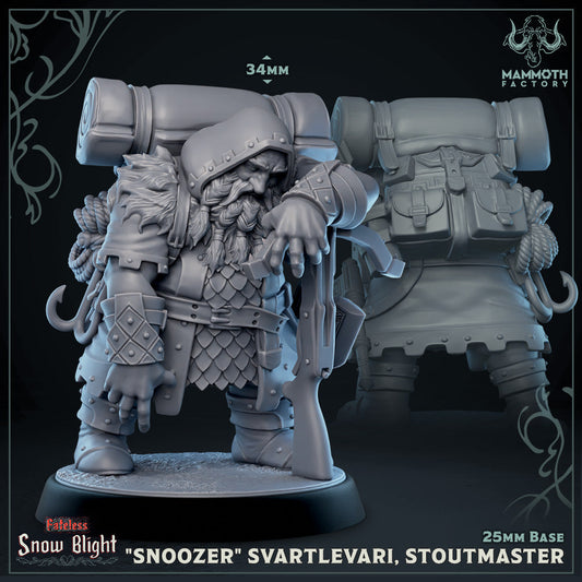 "Snoozer" Svartlevari, Stoutmaster (Male Dwarf Fighter) Standard