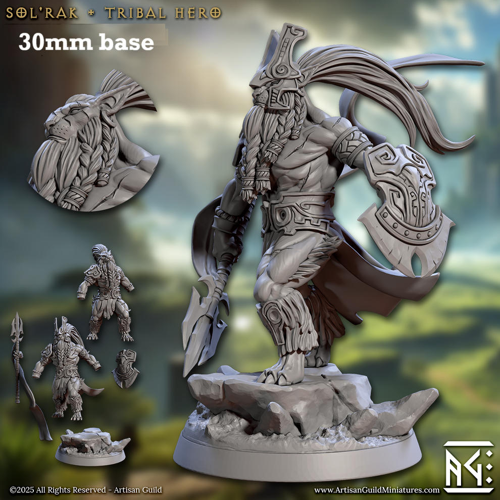 Sol'rak, Tribal Hero (Male Leonin Noble) Main image