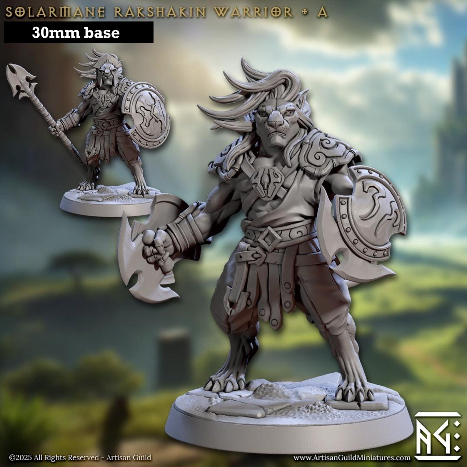 Solarmane Rakshakin Warrior: Sculpt A (Male Leonin Gladiator) Main image