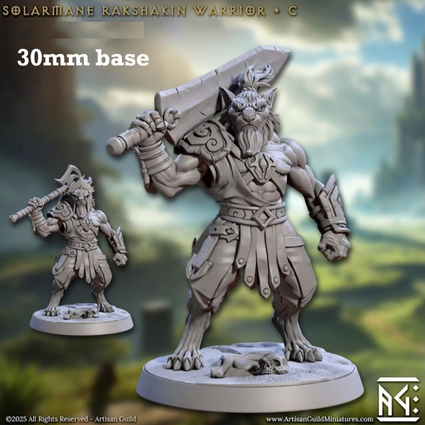 Solarmane Rakshakin Warrior: Sculpt C (Male Leonin Gladiator) Main image