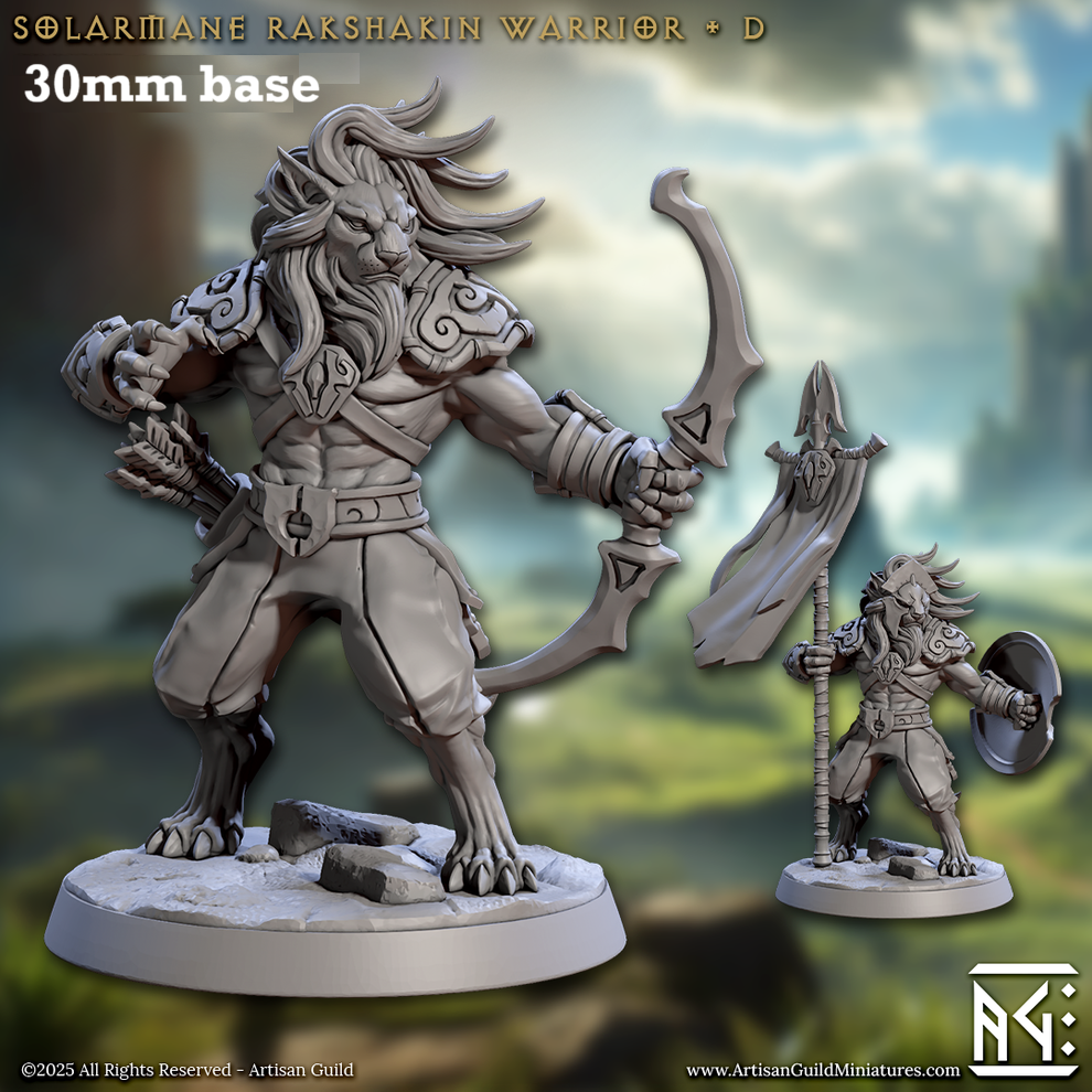 Solarmane Rakshakin Warrior: Sculpt D (Male Leonin Ranger / Bannerman) Main image