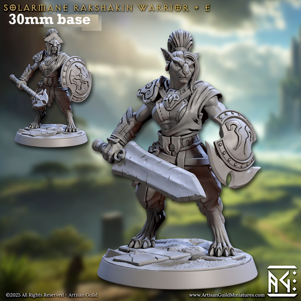 Solarmane Rakshakin Warrior: Sculpt E (Female Leonin Gladiator) Main image