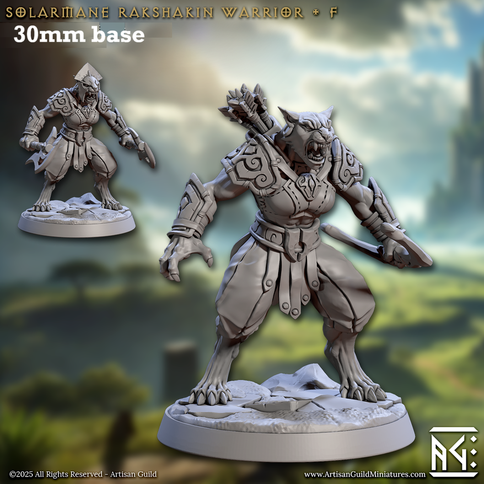 Solarmane Rakshakin Warrior: Sculpt F (Female Leonin Ranger / Gladiator) Main image