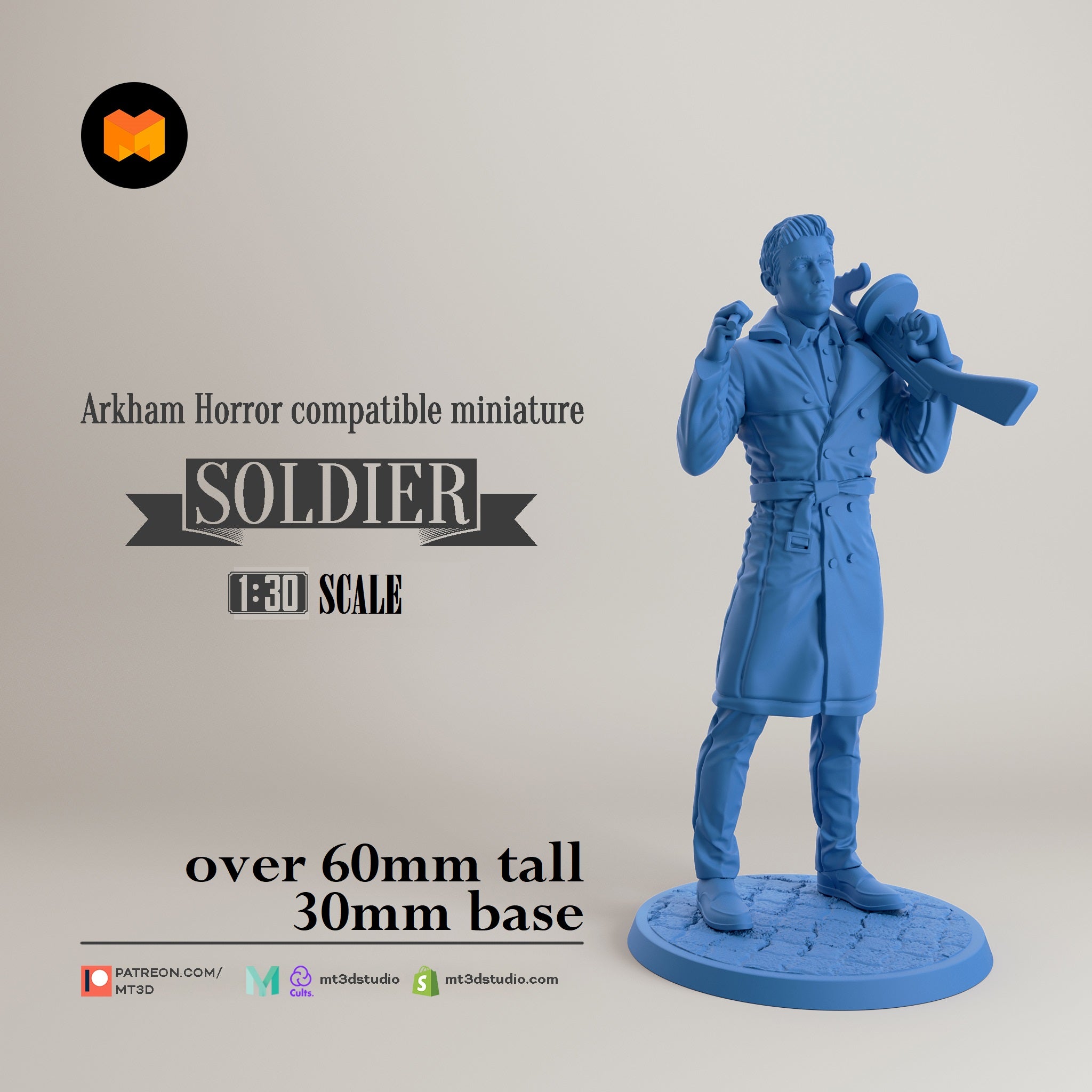 Arkham Compatible Investigator: The Soldier (Mark Harrigan) Main image