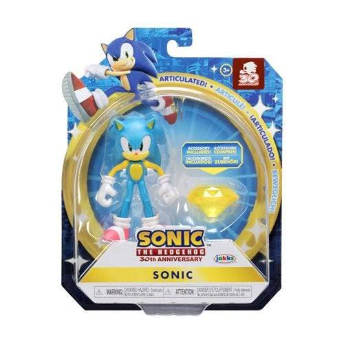 Sonic the Hedgehog 4" Action Figure - Select Figure(s) Sonic w Yellow Chaos Emrald