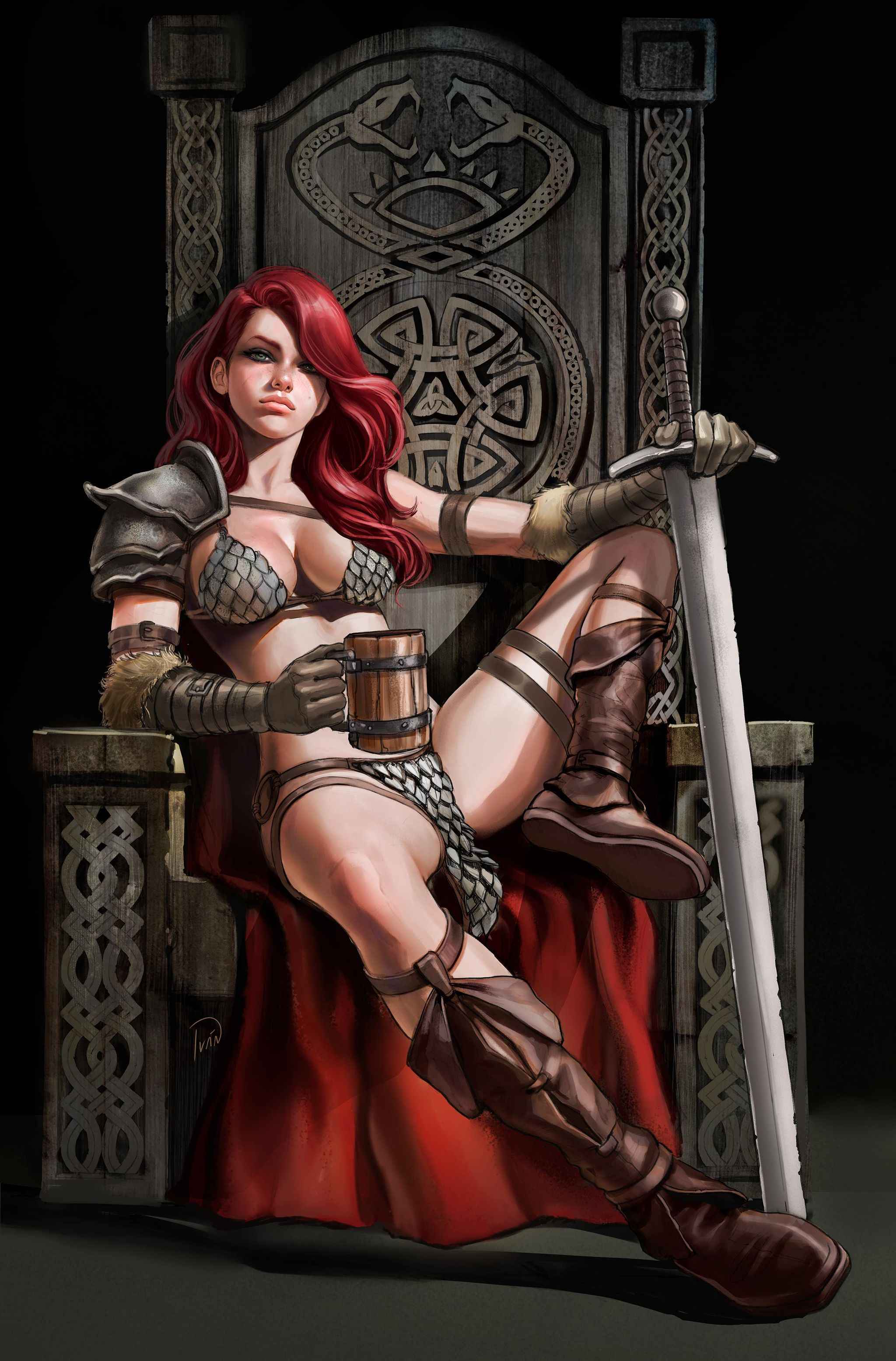 RED SONJA: EMPIRE OF THE DAMNED #1 (IVAN TALAVERA EXCLUSIVE VIRGIN VARIANT A) COMIC BOOK Main image