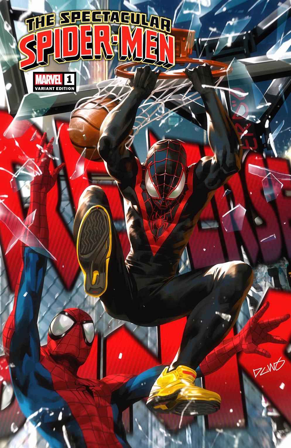 THE SPECTACULAR SPIDER-MEN #1 (DERRICK CHEW EXCLUSIVE BASKETBALL/HIP-HOP VARIANT) COMIC BOOK Main image