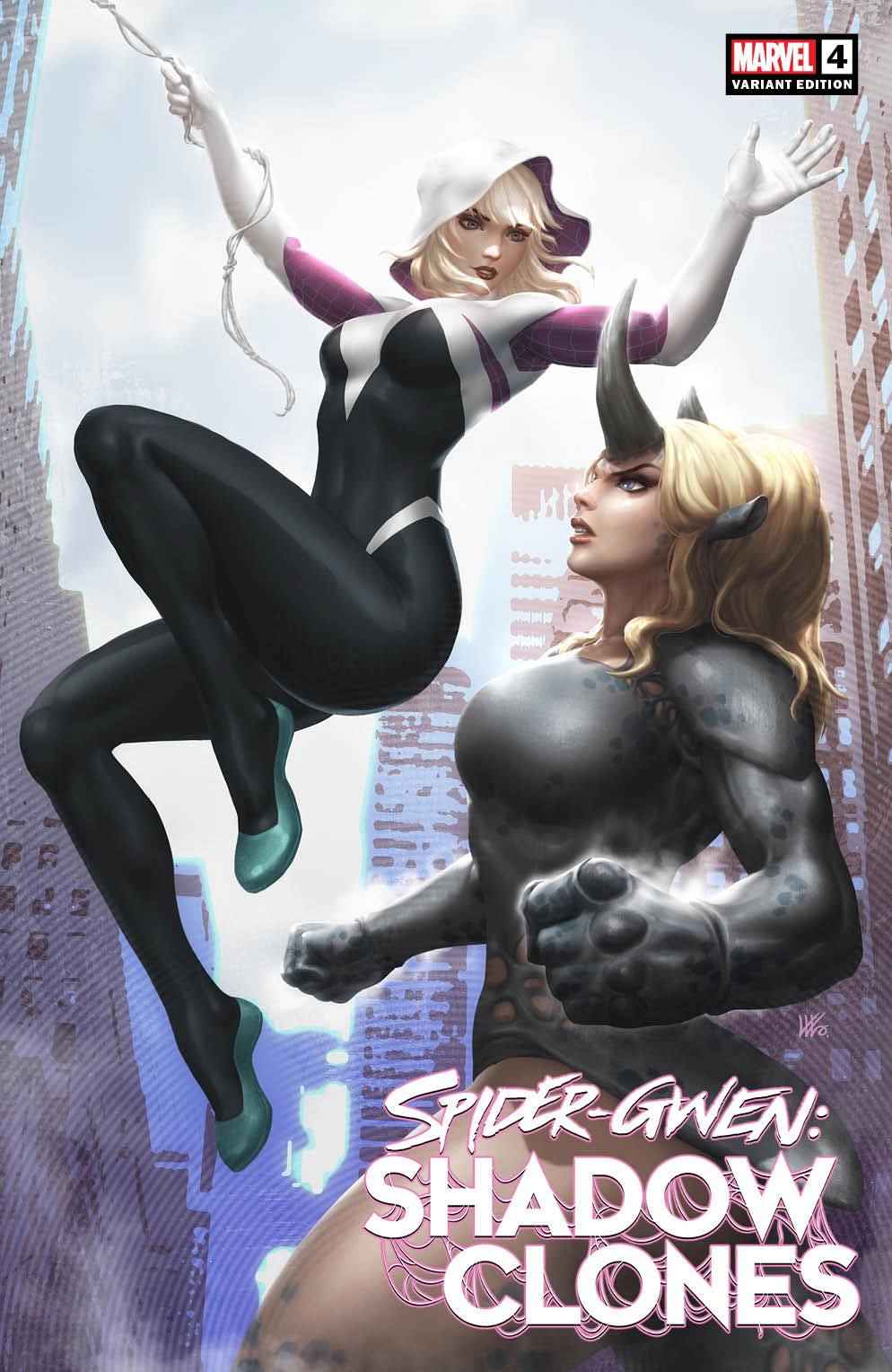 SPIDER-GWEN: SHADOW CLONES #4 (KENDRICK "KUNKKA" LIM EXCLUSIVE VARIANT)(2023) COMIC BOOK Main image
