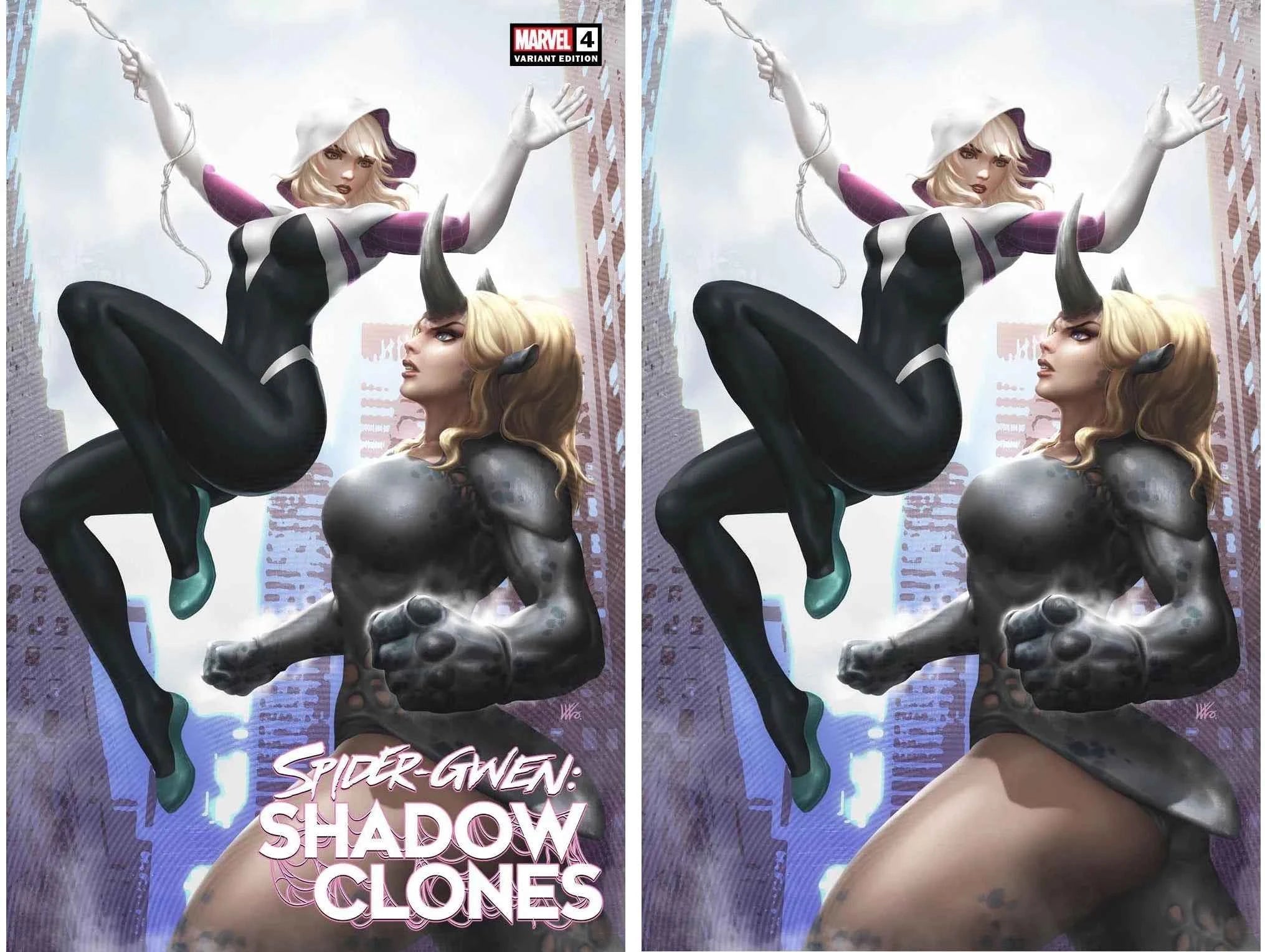 SPIDER-GWEN: SHADOW CLONES #4 (KENDRICK "KUNKKA" LIM EXCLUSIVE TRADE/VIRGIN VARIANT SET) Main image
