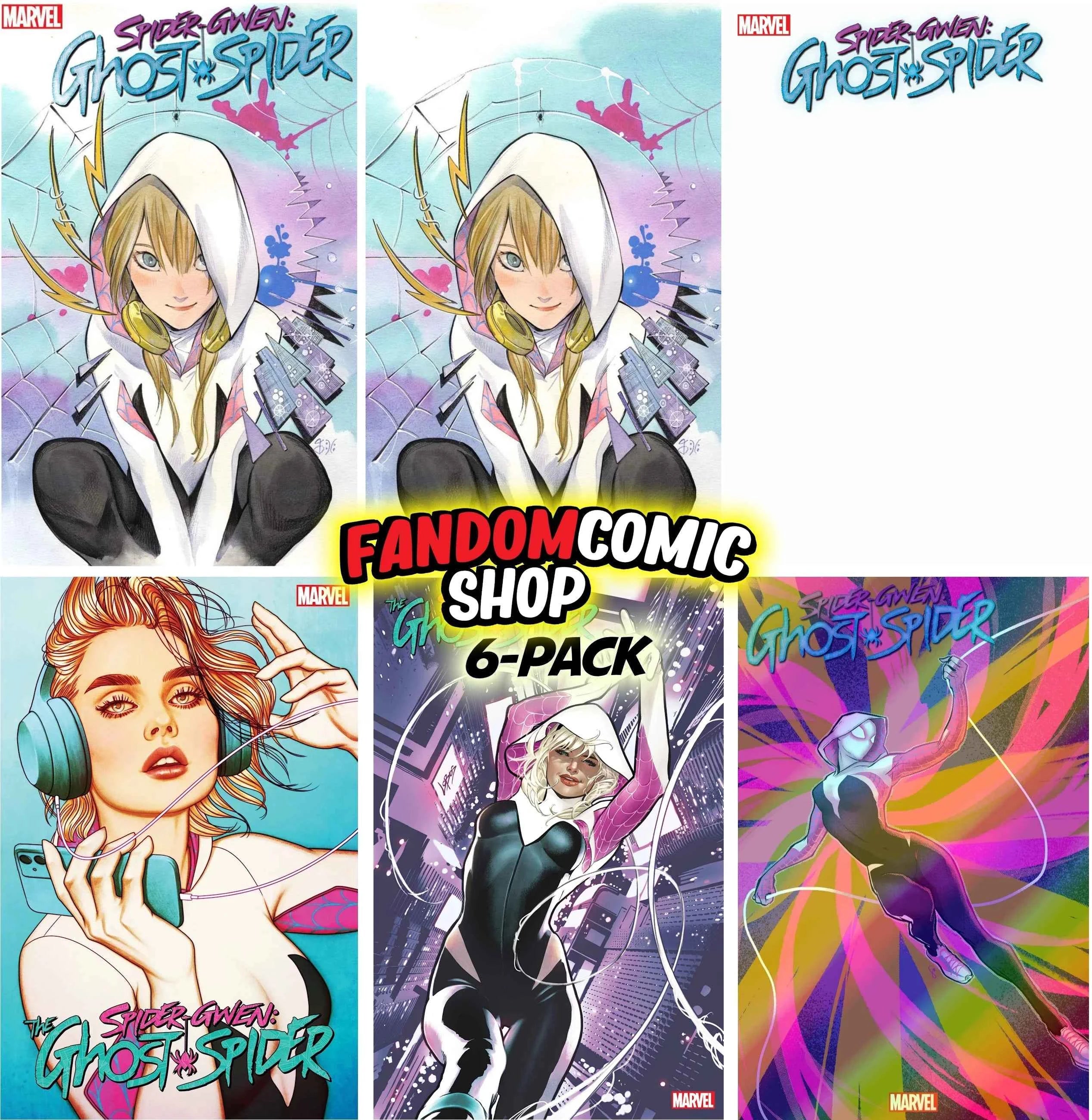SPIDER-GWEN: GHOST SPIDER #1 (PEACH MOMOKO EXCLUSIVE TRADE/VIRGIN SET + FOIL, BLANK, FRISON & LOBOS VARIANTS) Main image