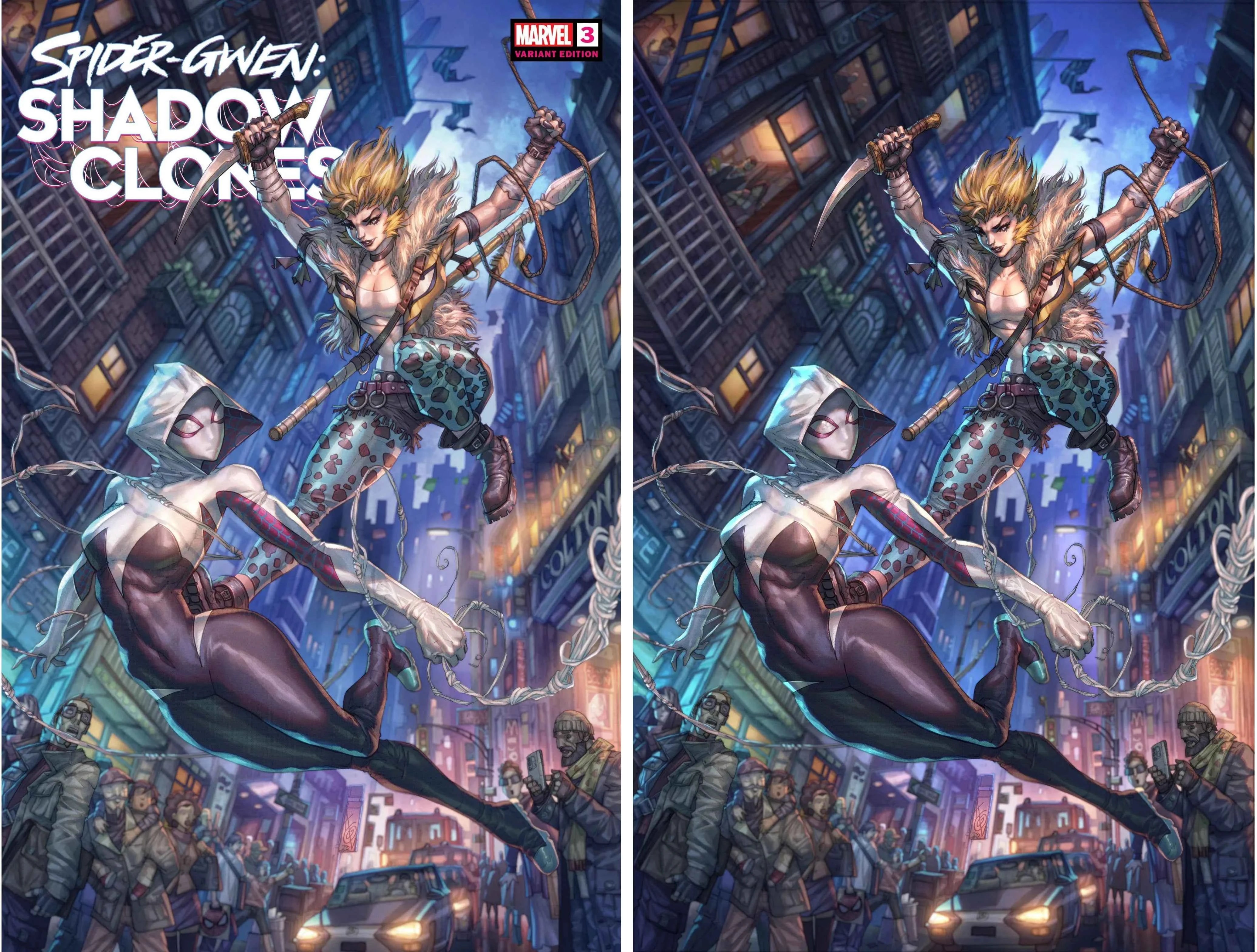 SPIDER-GWEN: SHADOW CLONES #3 (ALAN QUAH EXCLUSIVE TRADE/VIRGIN VARIANT SET) Main image